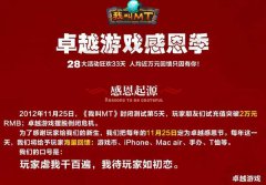 《我叫MT》3.2版本上线 卓越游戏送iPhone向玩家感