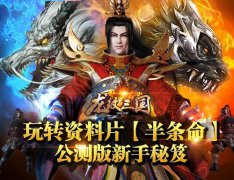 玩转《龙纹三国》公测版！新手秘笈大放送